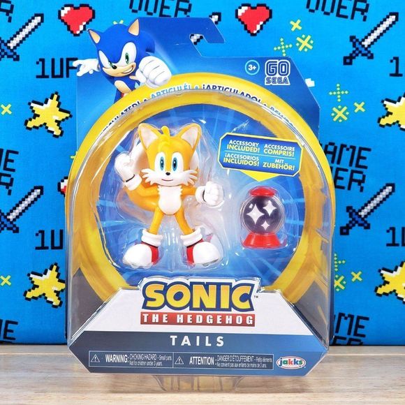 Jakks Pacific Sonic the Hedgehog Tails 4" & Invincible Item Box 2020 Collectible - Picture 1 of 10